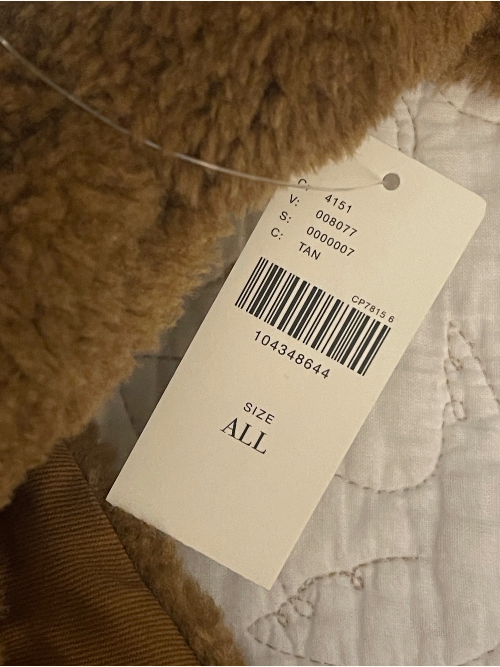 NWT Anthropologie Love Knot Slouchy Bag Large Hobo Tote Faux Fur Brown - Picture 5 of 8